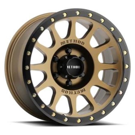 17 X 8.5 In. NV 8 On 6.5 Bolt Pattern 4.75 In. Back Space, Bronze With Black Lip